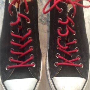 Black suede sneakers